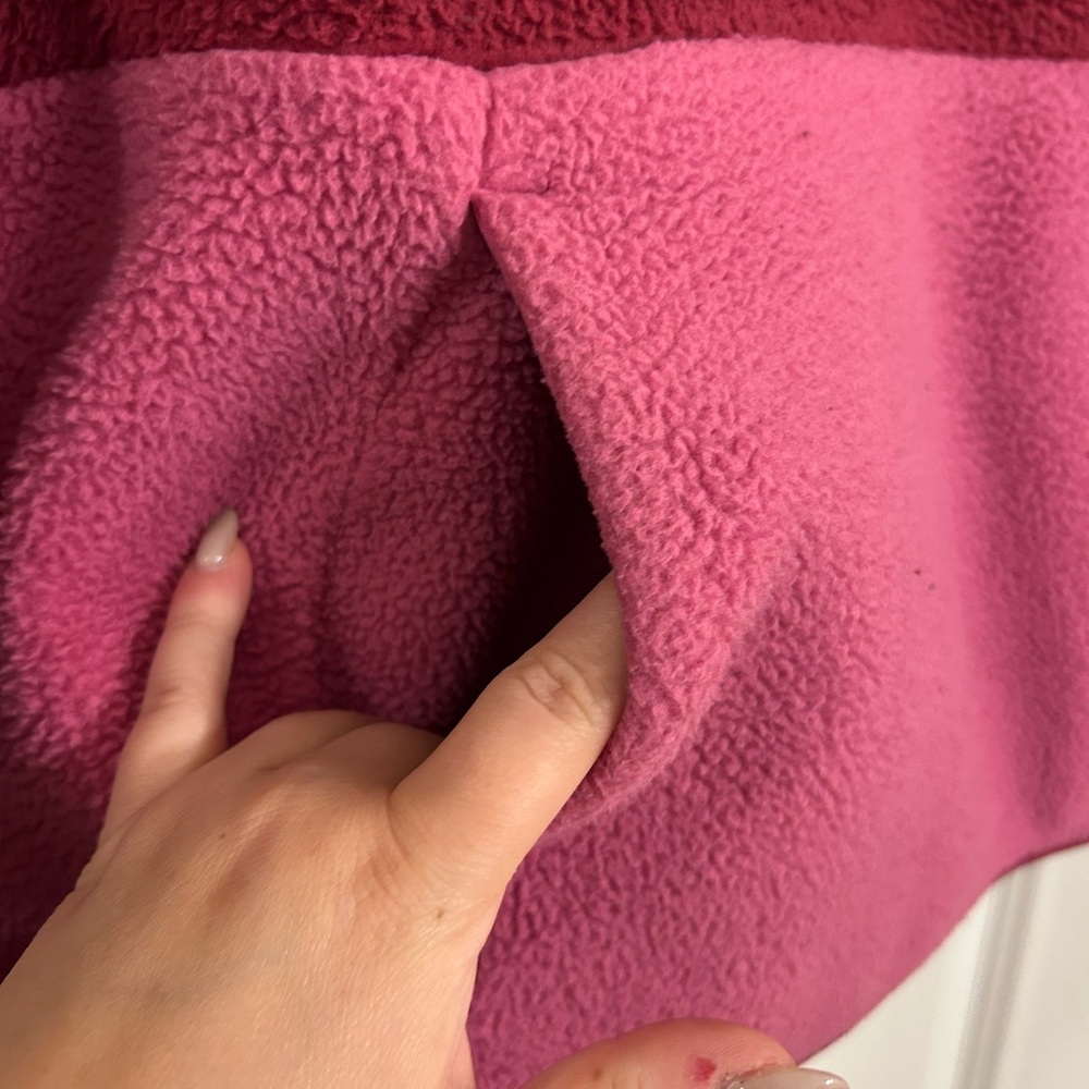 Pink Multicolored Fleece Pullover - Picture 2 of 5